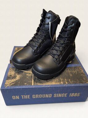 Bates Tac Sport 8" Side Zip Tactical Boots Black NWB Size 8.5